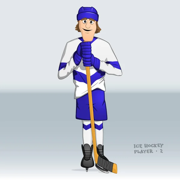 Ice hockey player standing — Stock Vector