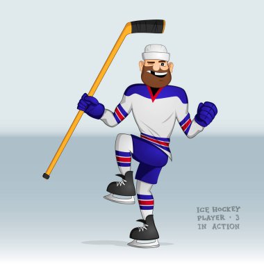 buz hokeyi oyuncusu mutlu