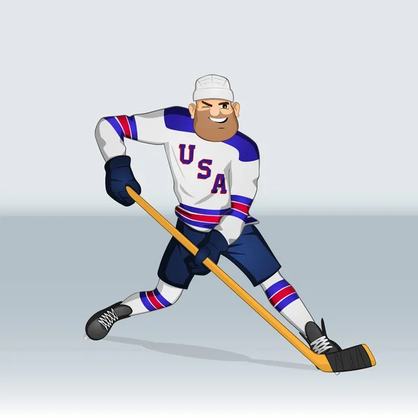 USA ice hockey team player — Stock Vector