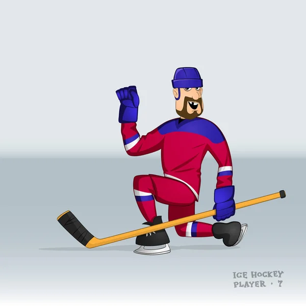 俄罗斯冰上曲棍球球员 — 图库矢量图片
