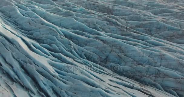 Aerial shot of glacier — Stock Video