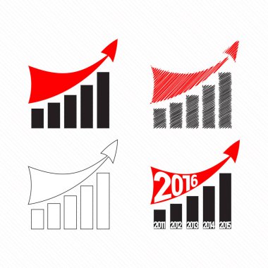 Üretim veya satış artan stilize grafik