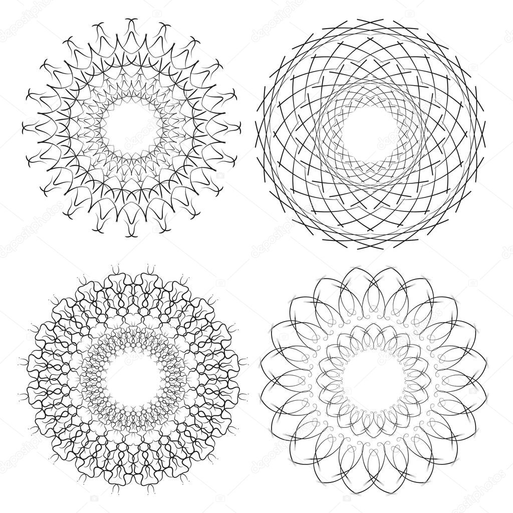 Decorative items to decorate your work. Vector design elements.