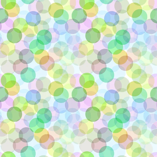 Nahtloses Muster aus farbenfrohen durchscheinenden Kreisen — Stockvektor