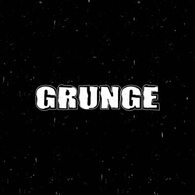 Yazı. Siyah bir arka plan üzerinde Grunge yazıt. Vektör görüntü