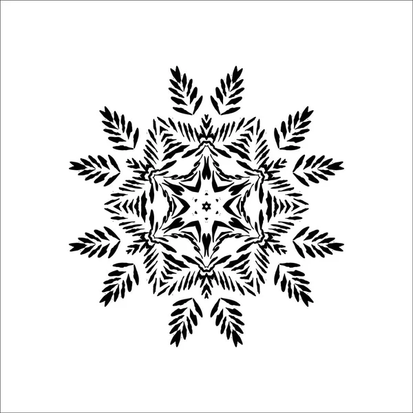 Grunge snowflakes. Vector illustration. — Stock Vector