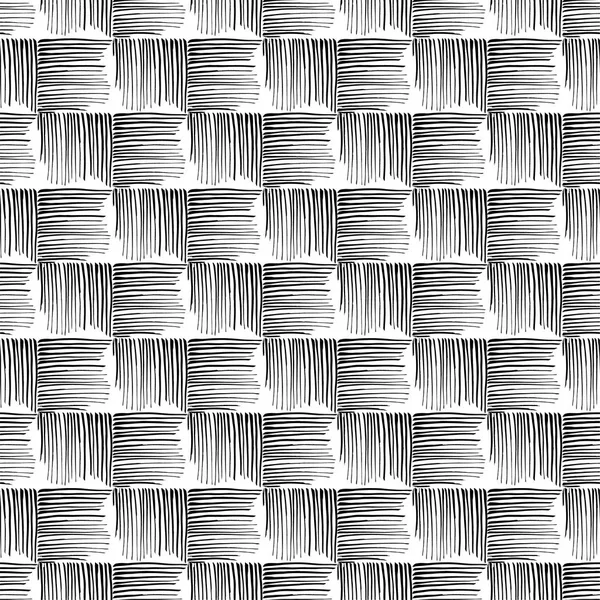 그런 지 라인의 완벽 한 패턴입니다. 직물의 질감을 스타일링, 직물 카펫. 흑백 패턴입니다. 벡터. — 스톡 벡터