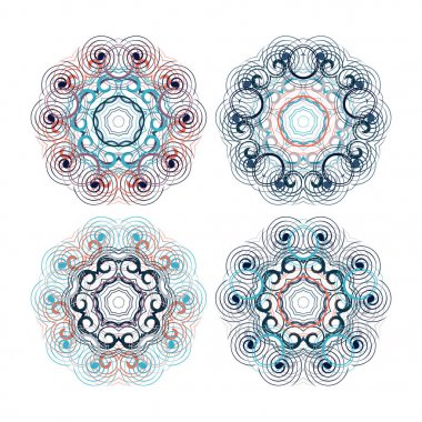 Beautiful circular pattern for your design. Set of circular patterns. clipart