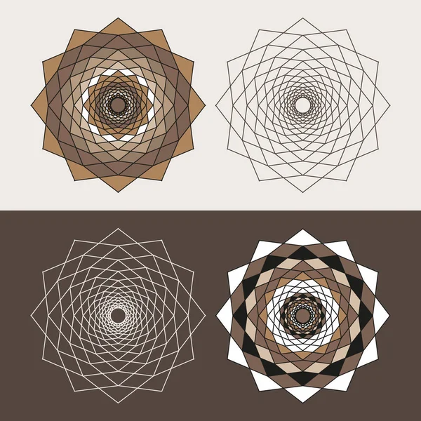 美丽的圆形图案，为您的设计的。螺旋循环模式. — 图库矢量图片