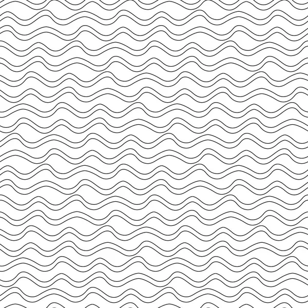 无缝的抽象背景的波浪线。白色背景上的矢量模式 — 图库矢量图片