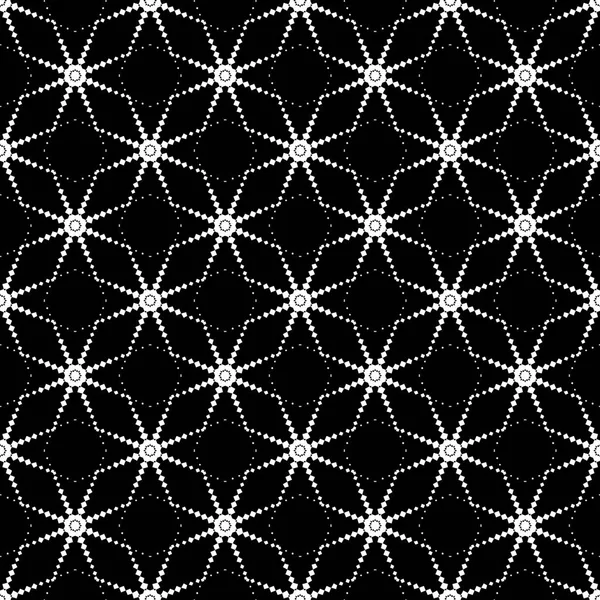 Vector naadloze textuur: eindeloze abstracte monochroom geometrische patroon. — Stockvector
