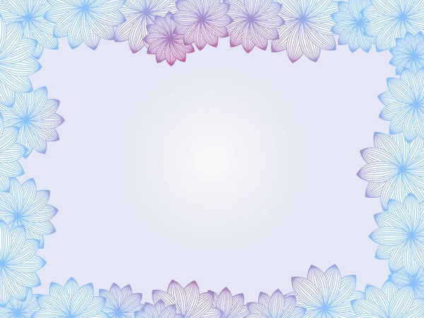 Абстрактная цветочная рамка, фон с цветами — стоковый вектор
