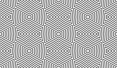 Modern şık doku. Geometrik fayans, doğrusal kılavuz yinelenen. Çağdaş grafik tasarım. Odered arka plan. Siyah ve beyaz çini. Vektör seamless modeli.