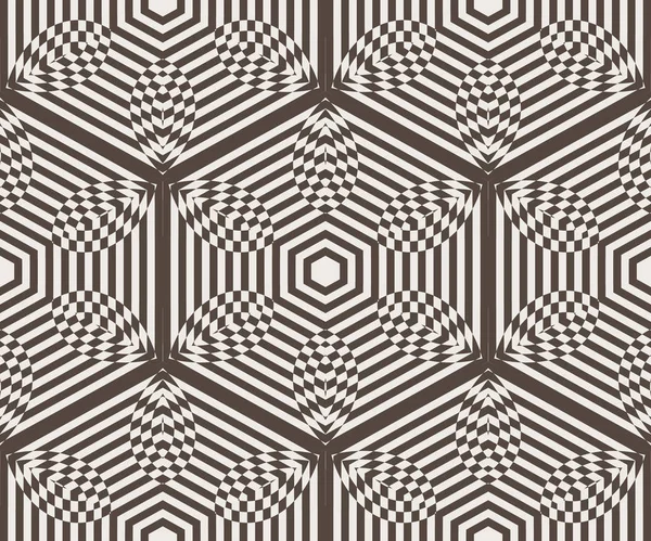 複雑なパターン。シームレスなベクトル飾り。幾何学的なリズム パターン — ストックベクタ