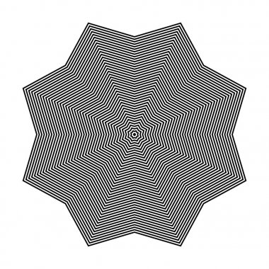 Dairesel dekoratif vektör öğeleri beyaz bir arka plan üzerinde. Desen dar çizgiler.