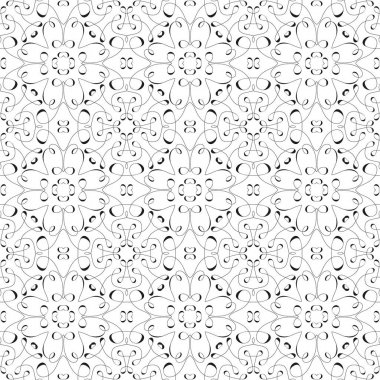 Vektör Caligraphic hatlardan Seamless modeli. Grafik tasarım, desen, ambalaj, için kullanılabilir giyim, yüzeylerde yazdırma.