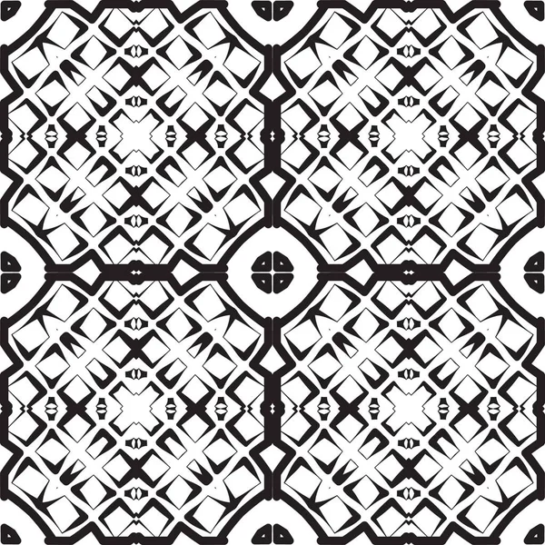 Patrón abstracto de mosaico. Adorno regular de elementos geométricos. Estructura estricta de los cuadrados. Patrón de textura de baldosas vectoriales sin costura en el este, damasco, estilo islámico . — Archivo Imágenes Vectoriales