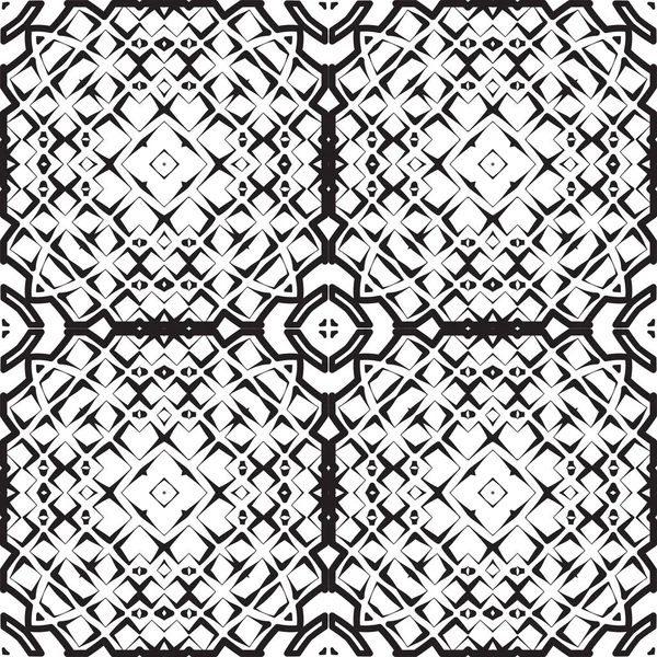 Patrón abstracto de mosaico. Adorno regular de elementos geométricos. Estructura estricta de los cuadrados. Patrón de textura de baldosas vectoriales sin costura en el este, damasco, estilo islámico . — Vector de stock