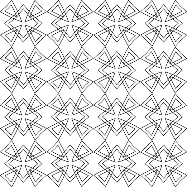 Patrón geométrico en blanco y negro sin costuras. Fondo calado abstracto vectorial. Una plantilla con un orden geométrico . — Vector de stock