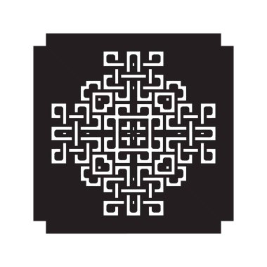 Lazer kesme şablonu dekoratif öğeler. Dantel modelleri, Ahşap oyma, kesme kağıt şablonları, zarif vektör arka planlar için kare örgü süsler.