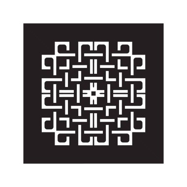 Dantel modelleri, lazer kesim veya ahşap oyma, kesme kağıt şablonları, zarif vektör arka planlar için kare örgü süsler.