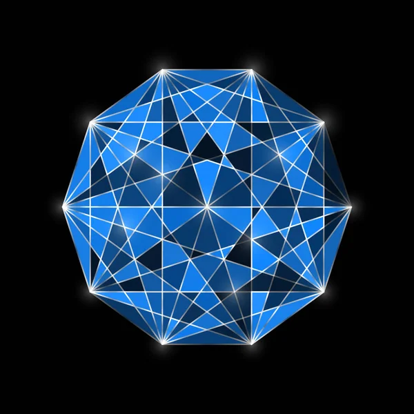 Abstraktní vektorové vzor. Stylizace pro barevné diamond. Kresba z trojúhelníků a tenké kontrast čáry — Stockový vektor