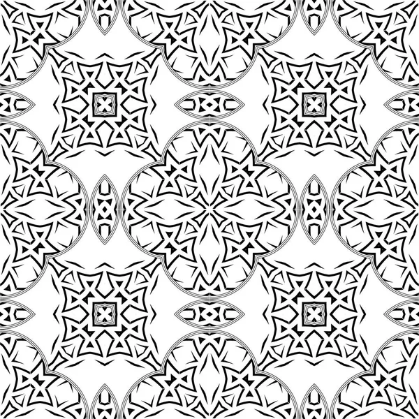 Patrón abstracto de mosaico. Adorno regular de elementos geométricos. Patrón de textura de baldosas vectoriales sin costura en el este, damasco, estilo islámico . — Archivo Imágenes Vectoriales