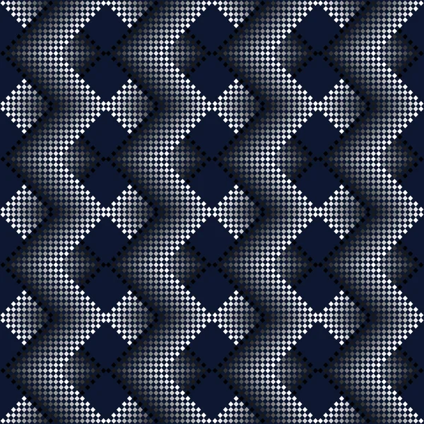 Seamless mönster med små rutor. Abstrakta regelbunden prickade subtila texturerat bakgrund. Optisk illusion, volymeffekt — Stock vektor