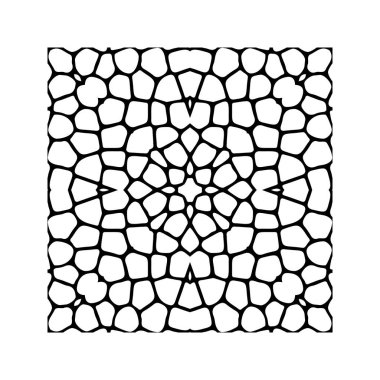 Geometrik şekil desen. Siyah ve beyaz soyut kesintisiz geometrik desen. Vektör çizim