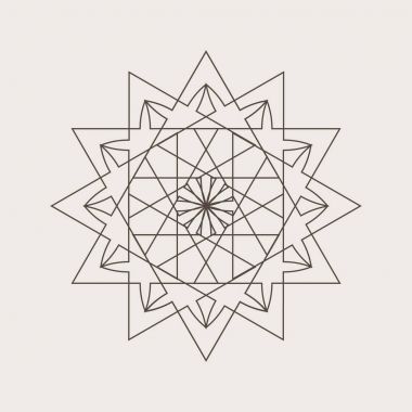 Mandala. Etnik dekoratif öğeler, yuvarlak süsleme. Vektör çizim