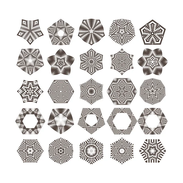 ラウンド - 錯覚、抽象的なデザイン要素のパターン、円形パターン. — ストックベクタ