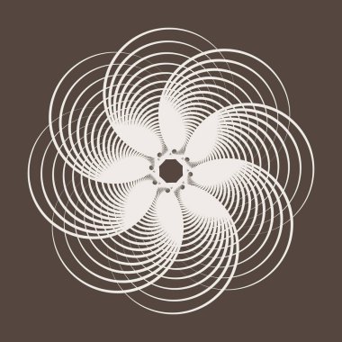 Kesişen daireler soyut desen.