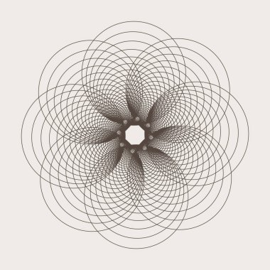 Kesişen daireler soyut desen.