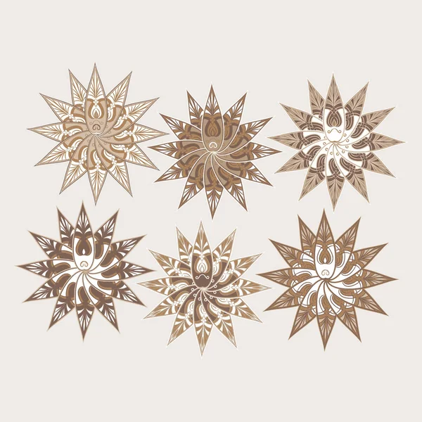 Ensemble de fleurs vectorisées — Image vectorielle