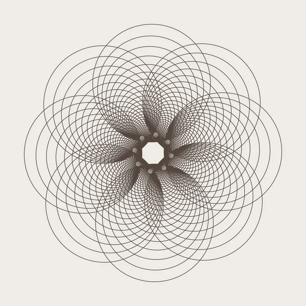 Patrón abstracto de los círculos en intersección . — Archivo Imágenes Vectoriales