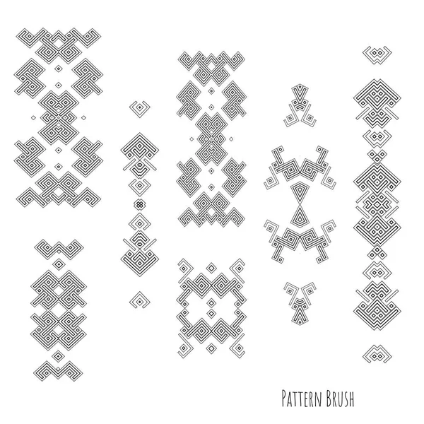 Elementos de diseño para crear un sinfín de cintas, marcos, adornos circulares y otras formas. Patrón brujas conjunto . — Vector de stock