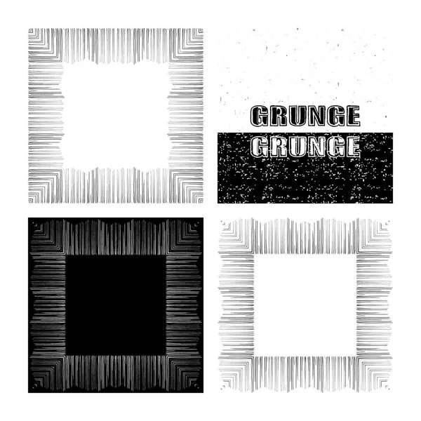 Vector set in grunge style. Indian knitted pattern. Hipsters, boho, rustic rug. — Stock Vector