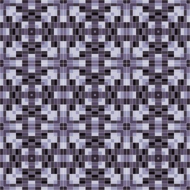 Karmaşık geometrik desen küçük dikdörtgen öğe. Kareler ve daireler yinelenen renkli kesintisiz süsleme.