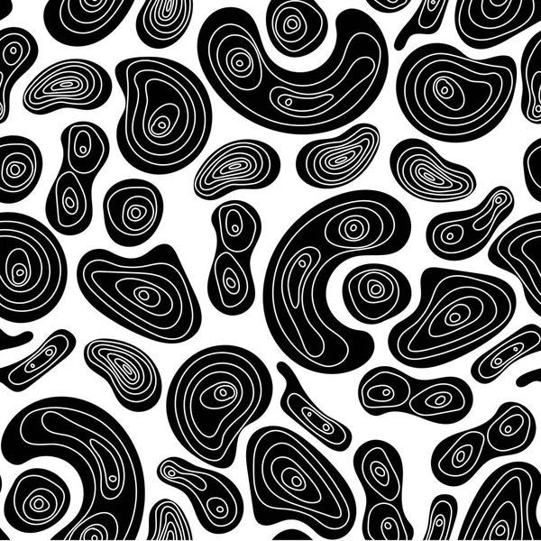 Diseño abstracto, vector sin costura, dibujo a mano en blanco y negro — Vector de stock