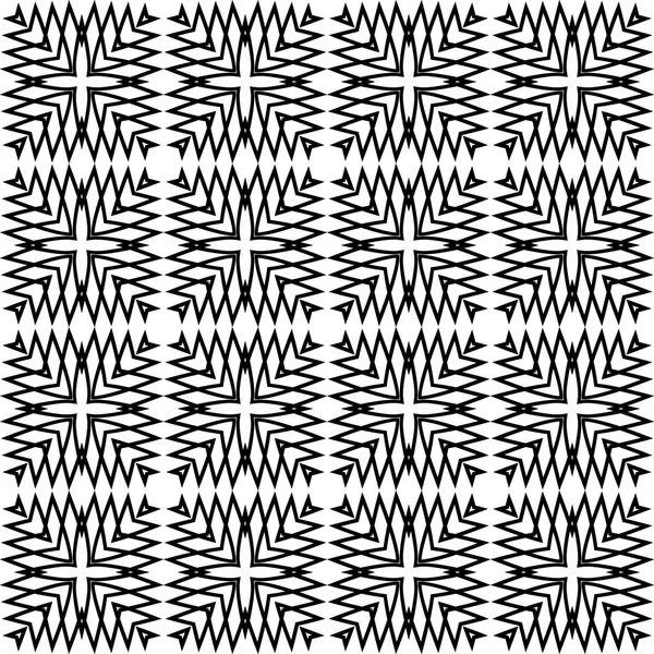 Ομαλή μαύρα και άσπρα γεωμετρικό μοτίβο. Διάνυσμα φόντο αφηρημένη διάτρητο. Ένα πρότυπο με μια γεωμετρική σειρά. — Διανυσματικό Αρχείο