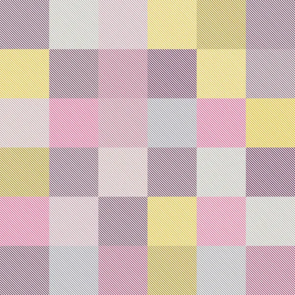 Modello vettoriale geometrico senza soluzione di continuità. Linee diagonali sottili colorate formano quadrati multicolori . — Vettoriale Stock