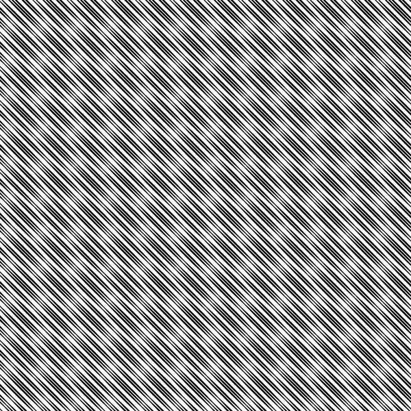 Textura diagonal infinita sin relieve, líneas negras de anchura variable sobre blanco. Patrón de vector sin costuras, fondo de textura repetida . — Archivo Imágenes Vectoriales