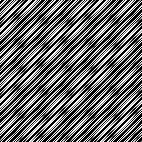 Textura diagonal infinita sin relieve, líneas negras de anchura variable sobre blanco. Patrón de vector sin costuras, fondo de textura repetida . — Archivo Imágenes Vectoriales