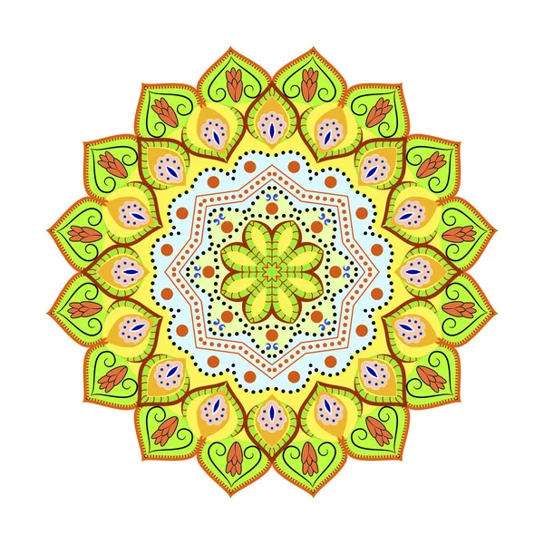 Mandala. Vintage dekorativa element. Handritad bakgrund. Logotyp. Orientaliska mönster, dekorativ prydnad, blommönster element. — Stock vektor