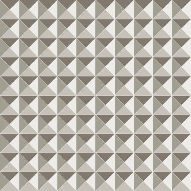 Süslü desen tek renkli üçgen kare ile kesintisiz beyaz ve gri soyut vektör arka plan piramitleri