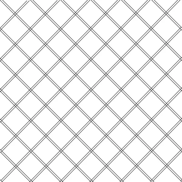 Patrón diagonal a cuadros de líneas finas. Ilustración vectorial en blanco y negro. Textura monocromática geométrica abstracta — Vector de stock