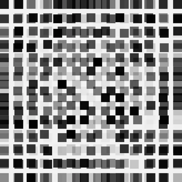 Абстрактный монохромный фон черных квадратов различной прозрачности на белом. Геометрический фон, векторная иллюстрация . — стоковый вектор