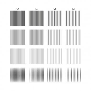 Lines. Black and white striped design. Set of seamless patterns. clipart