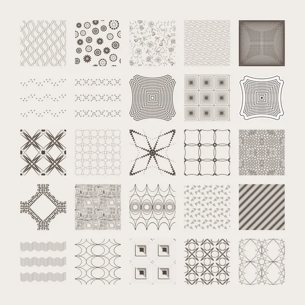 Patrones sin costura vectorial, azulejos diferentes universales — Vector de stock