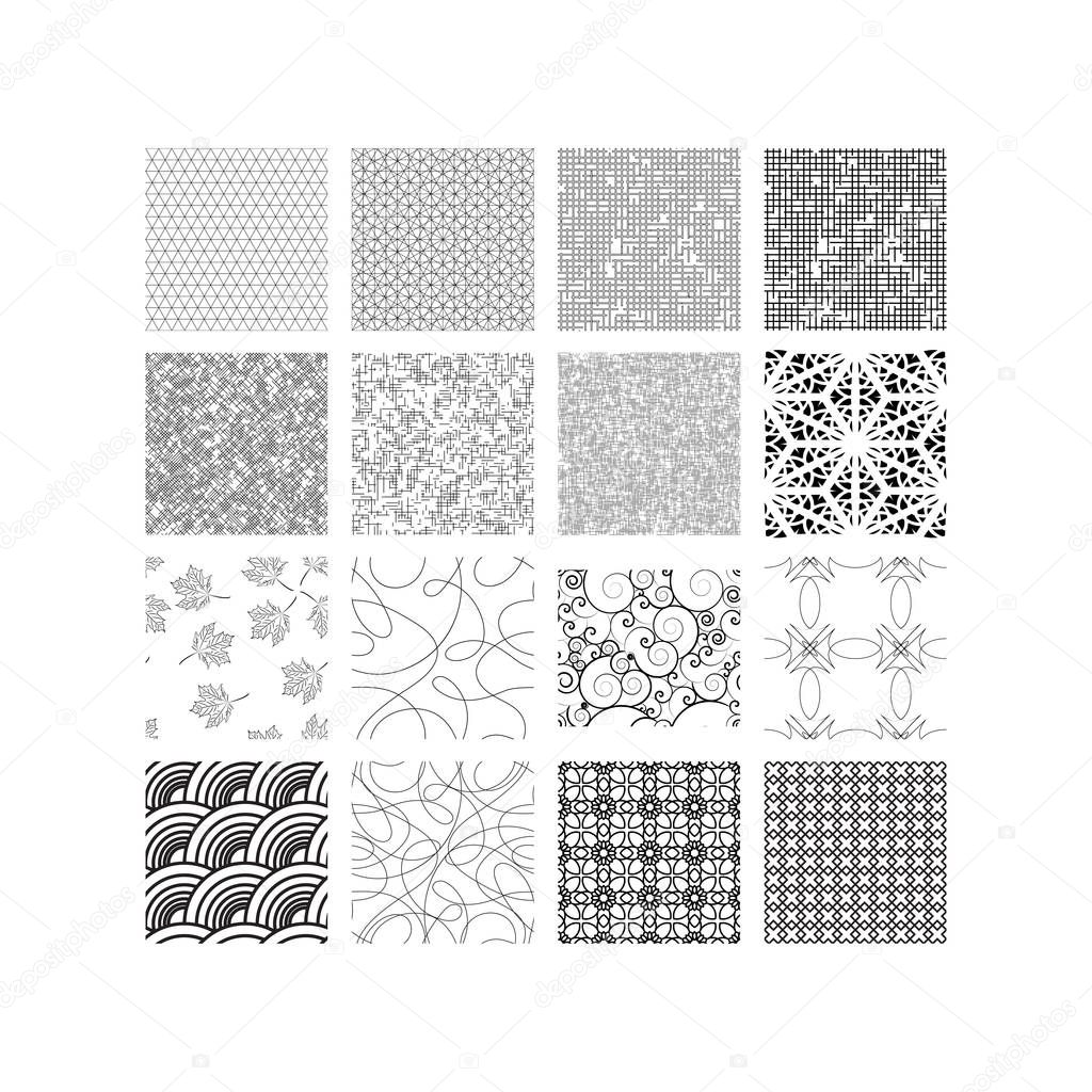 Vector pattern with seamless figures and line